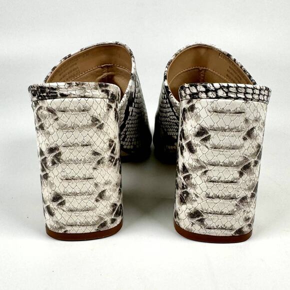 Steve Madden Women's Mules Block Heel Esmeralda Clarence Snakeskin Size 6M - Picture 8 of 10